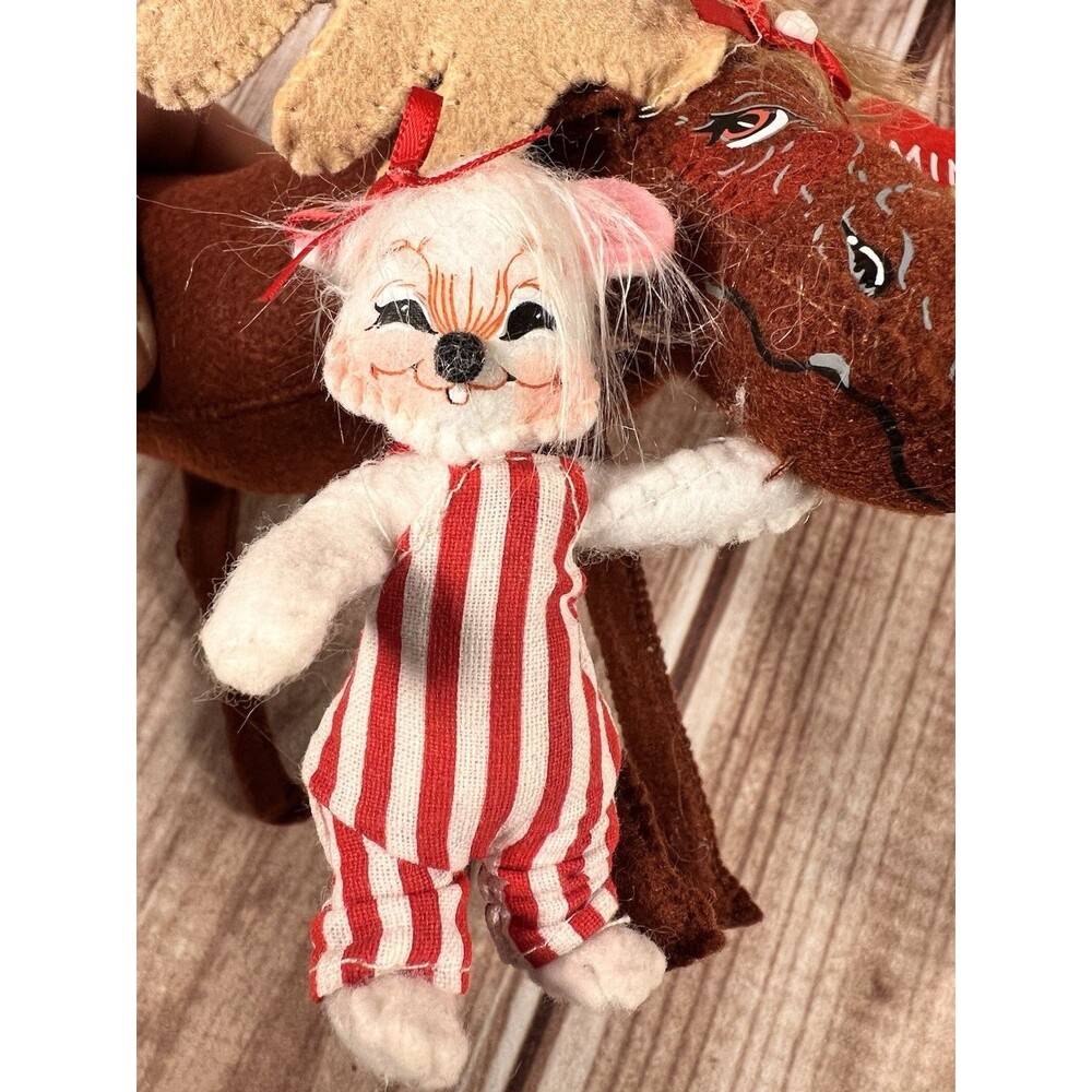 ANNALEE 2019 💞 8" VALENTINE "BE MINE MOOSE WITH 3" MOUSE - Picture 9 of 10